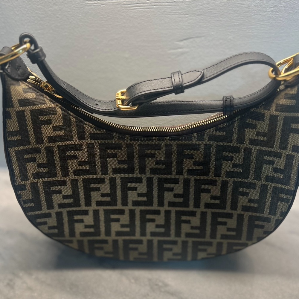 Fendi Black and Brown Shoulder Bag